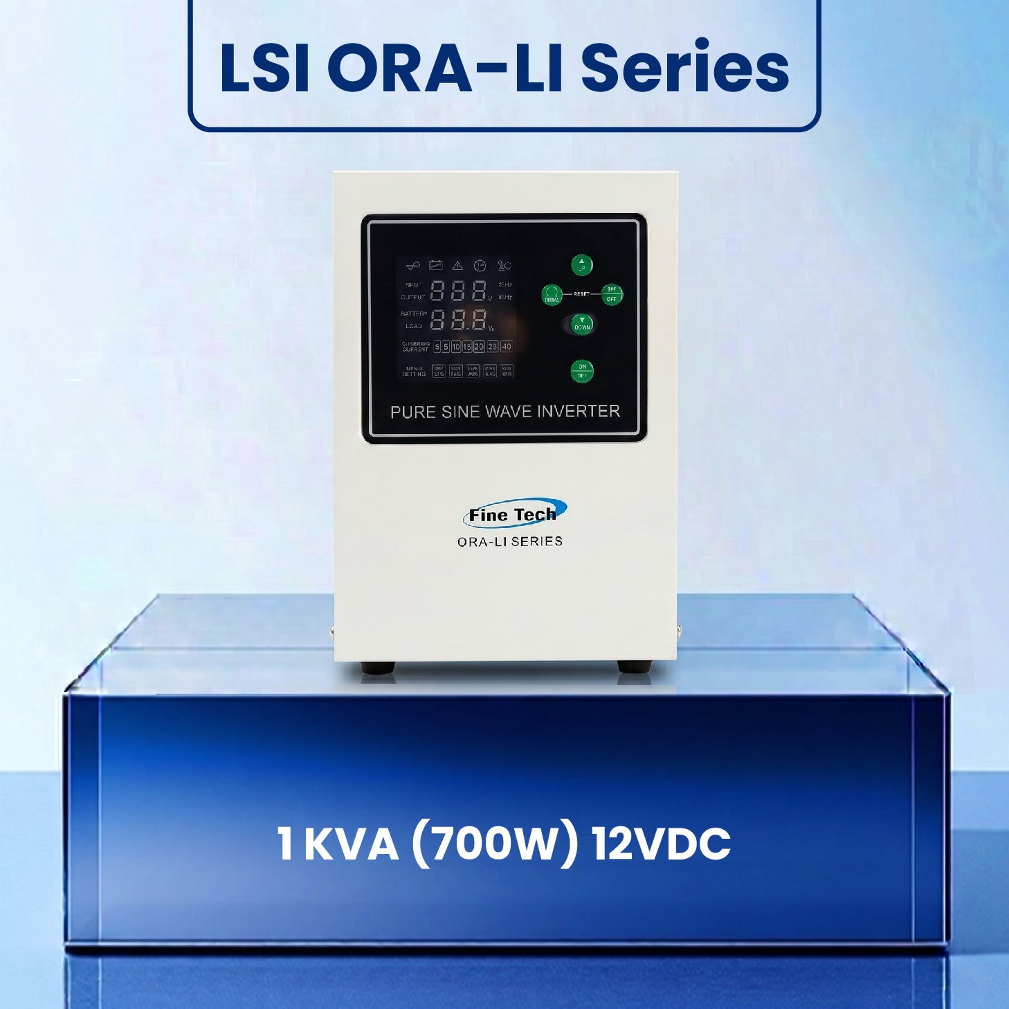 LSI ORA-LI Series | 1 KVA (700W) 12VDC | Pure Sine Wave | LiFePO4 Lithium Battery Supported