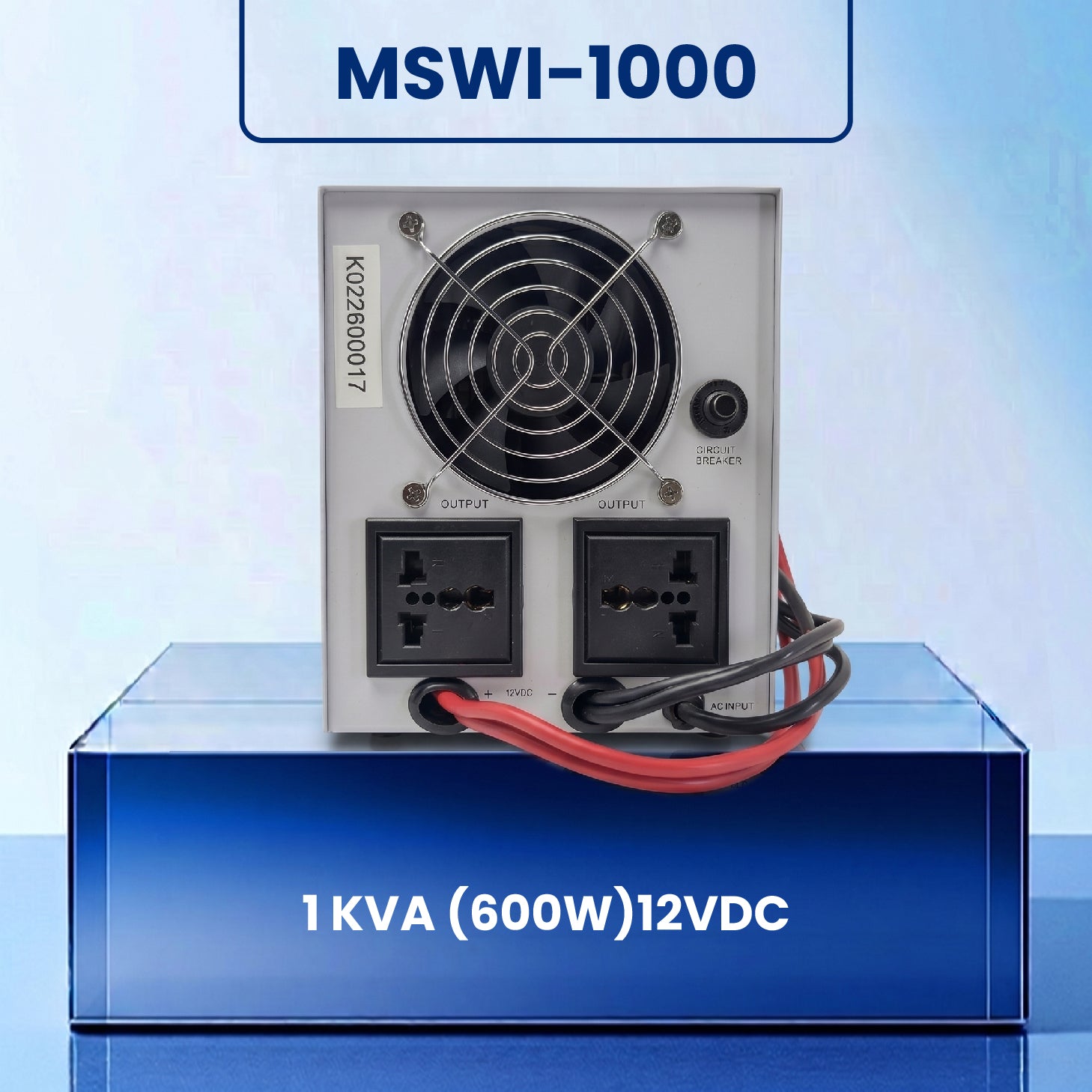 MSWI-1000 | 1 KVA (600W)12VDC | Modified Sine Wave