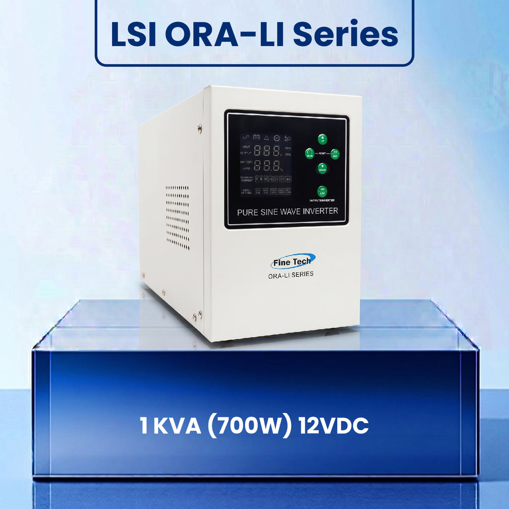 LSI ORA-LI Series | 1 KVA (700W) 12VDC | Pure Sine Wave | LiFePO4 Lithium Battery Supported