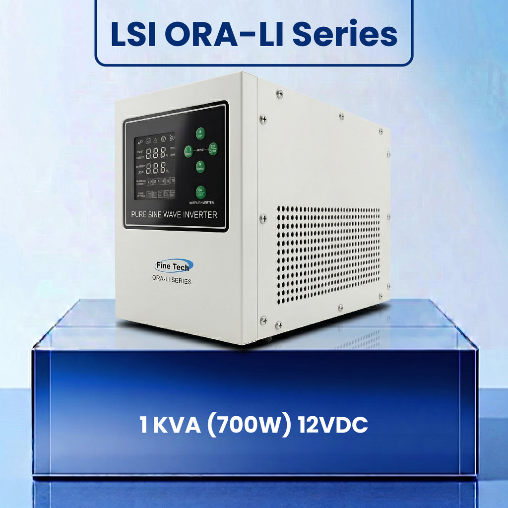 LSI ORA-LI Series | 1 KVA (700W) 12VDC | Pure Sine Wave | LiFePO4 Lithium Battery Supported