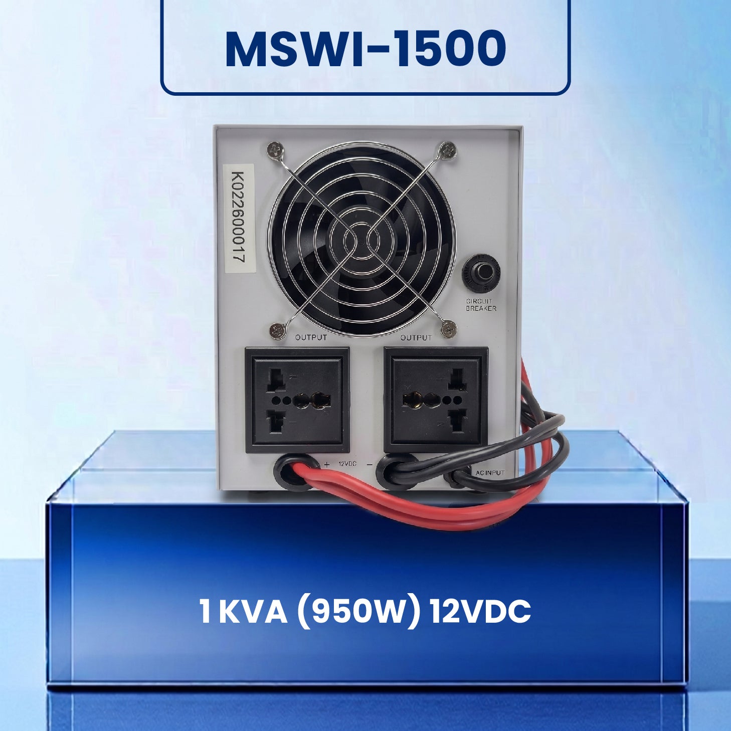 MSWI-1500 | 1 KVA (950W) 12VDC | Modified Sine Wave