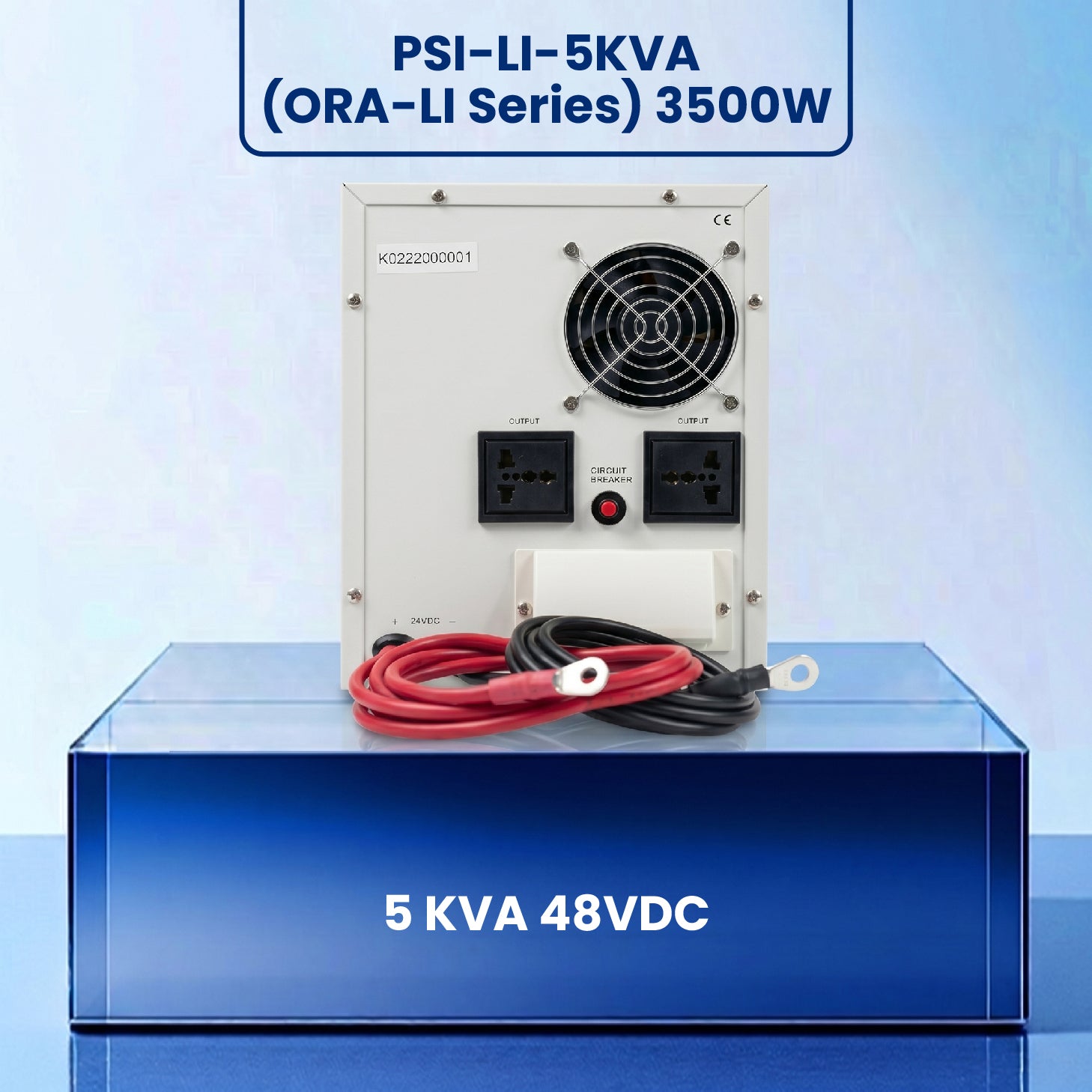 PSI-LI-5KVA (ORA-LI Series) 3500W | 5 KVA 48VDC | Pure Sine Wave | LiFePO4 Lithium Battery Supported