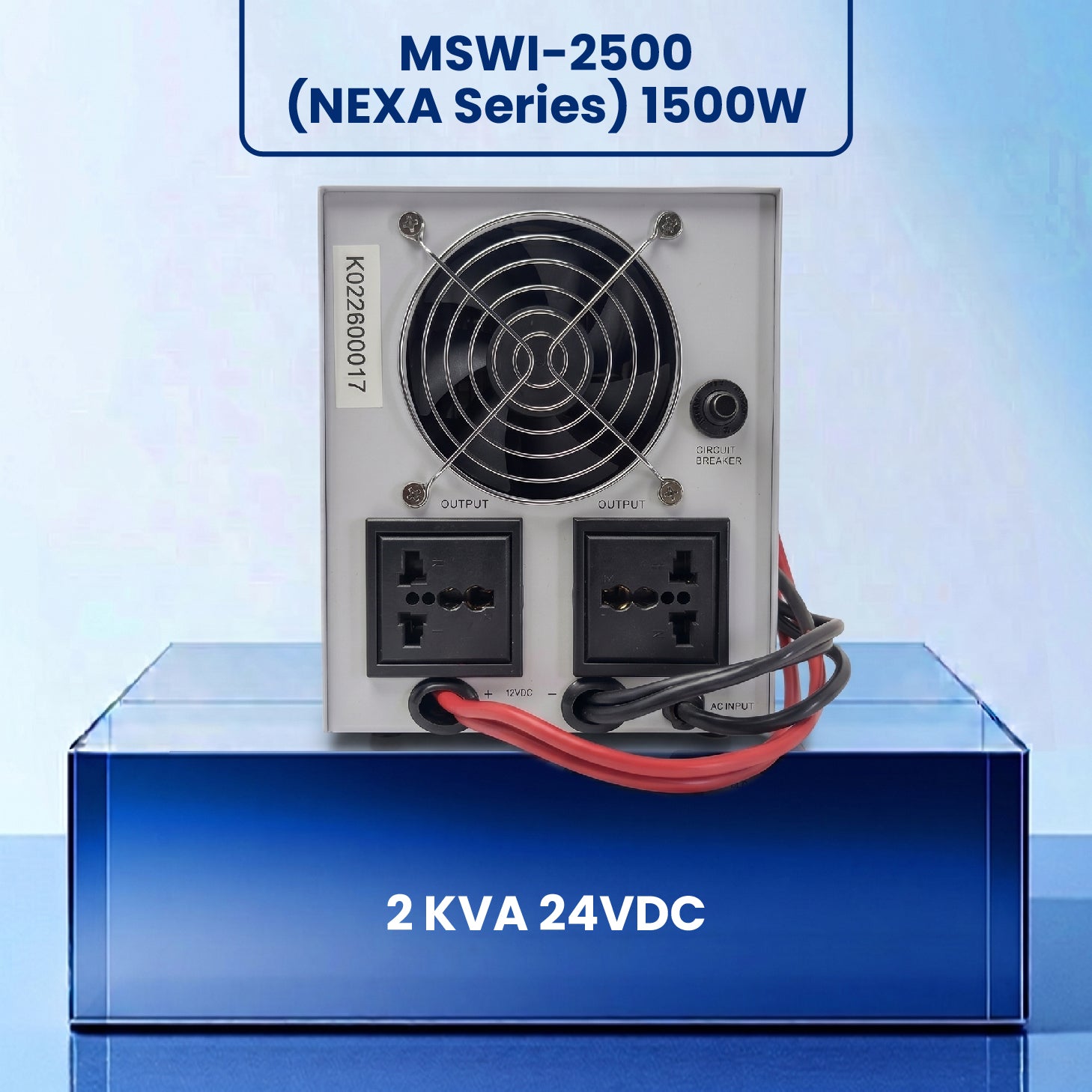 MSWI-2500 (NEXA Series) 1500W | 2 KVA 24VDC| Modified Sine WavE